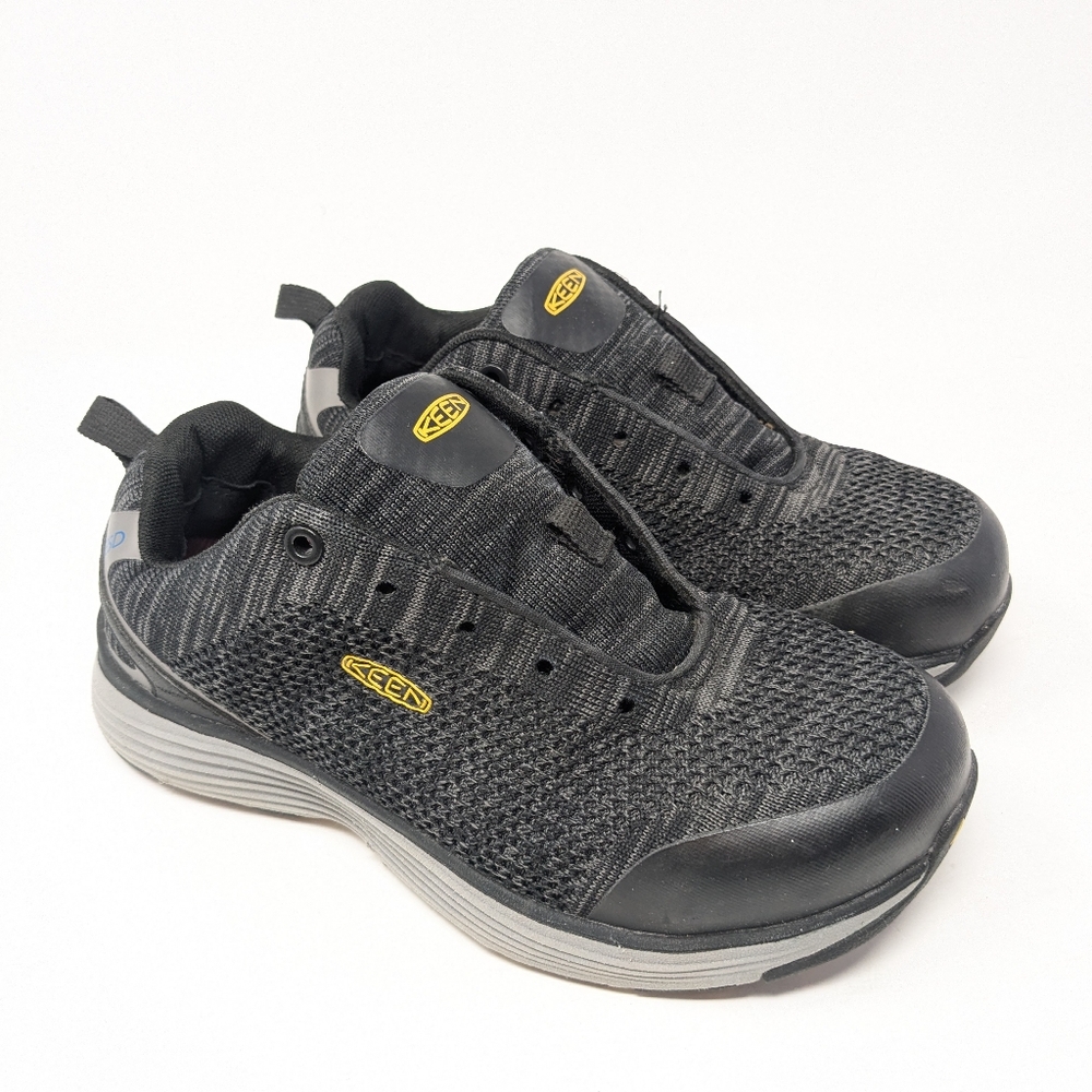 KEEN Womens Low-Cut Sparta Alloy-Toe ESD Work Shoe Black/Grey-Flannel Size 6 M